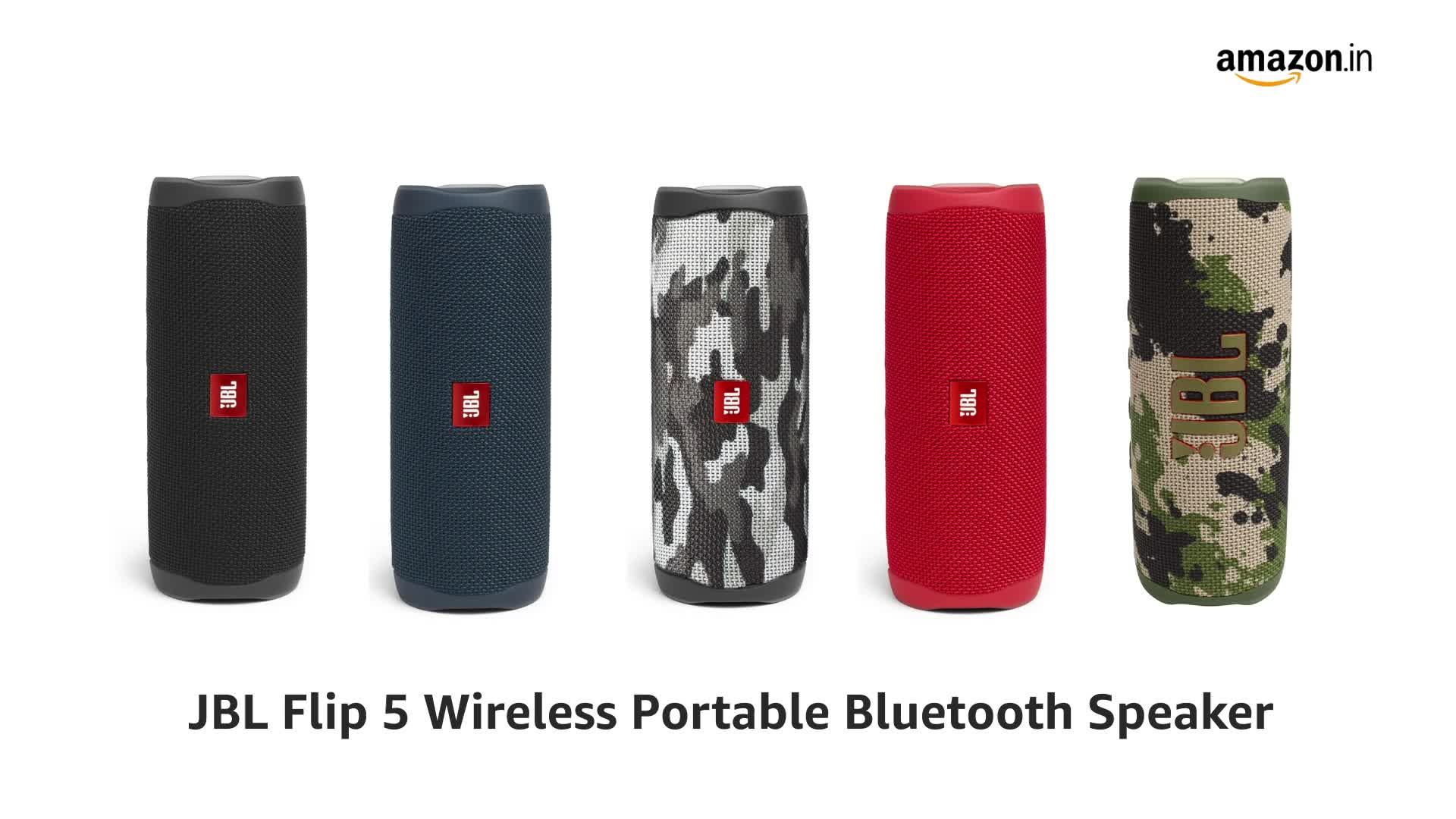 JBL Flip 5 Wireless Portable Bluetooth Speaker, Signature Sound