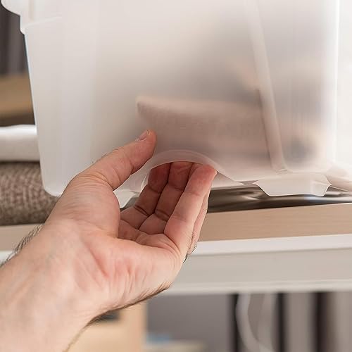 Miniatura 8 de IRIS Contenedores de almacenamiento de plástico apilables de 13 cuartos de galón con tapas, paquete de 6 unidades, sin BPA, fabricados en Estados