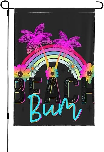 Miniatura 16 de Bandera de jardín floral retro de los años 70 de 12 x 18 pulgadas, bandera decorativa de primavera, pequeña, vertical, de doble cara, decoración de