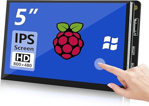 HMTECH 5 '' Raspberry Pi pantalla táctil Monitor 800x480 HDMI con pantalla IPS pantalla LCD para Raspberry Pi 400432ZeroBB+, Banana Pi, Jetson Nano,