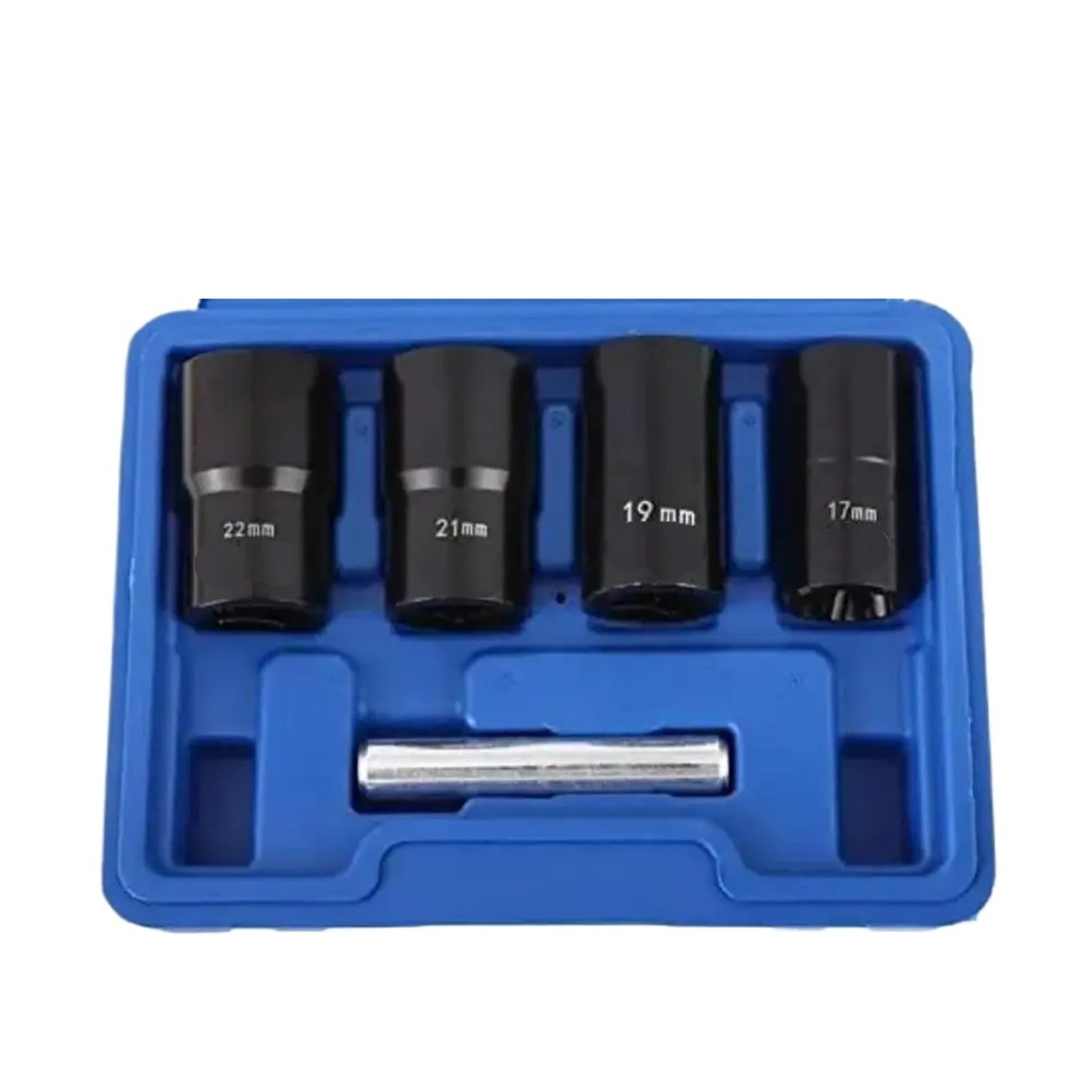 Yonghpq One Color 1Set Drive Impact Bolt Nut Removal Extractor Socket Tool Set 17Mm 19Mm 21Mm 22Mm Twist Socket Set Lug Nut Remover Extractor Tool