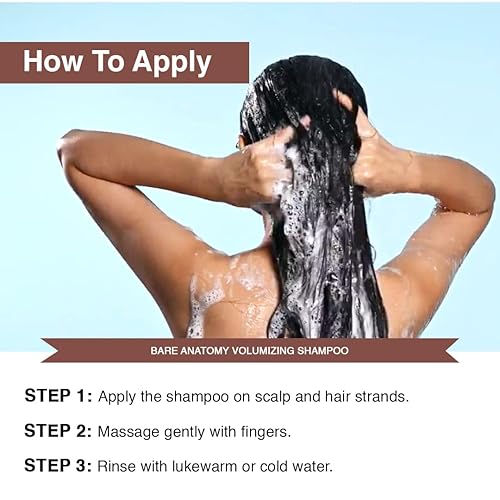 Miniatura 5 de Bare Anatomy Champú voluminizador  Volumen hasta 24 horas  Cabello fuerte y flexible  Champú de volumen para cabello fino  Sin parabenos ni sulfatos