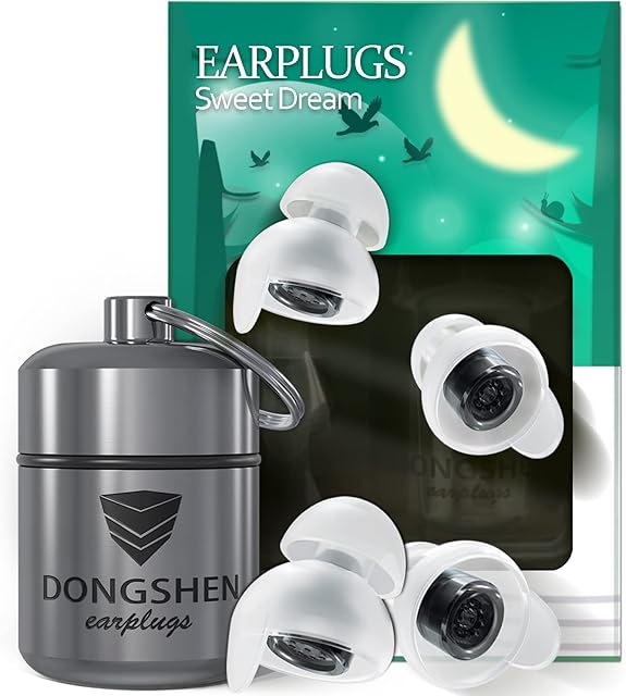 Ear Plugs for Sleeping Noise Cancelling Reusable DONGSHEN 2 Pairs Size Ultra Soft Silicone Noise Reduction Earplugs Suitable for Deep Sleep Flying Motorcycle Concerts Hearing Protection