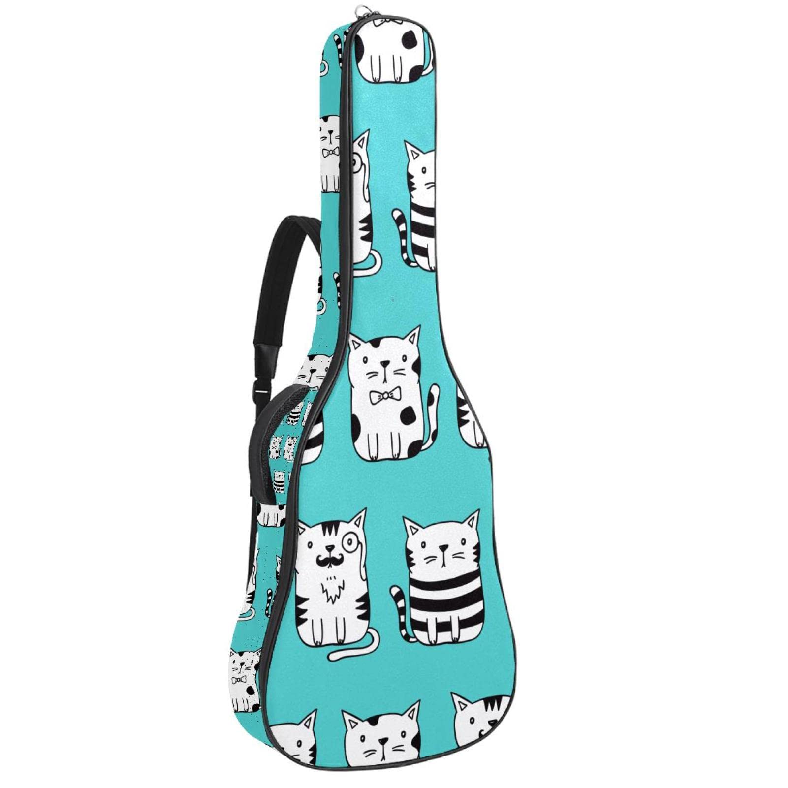 Torba na gitarę akustyczną wodoodporna gitara plecak gruby miękki wyściełany piękna sowa klasyczna gitara obudowa, kolor 5, 42.9x16.9x4.7 in, Organizer do torby