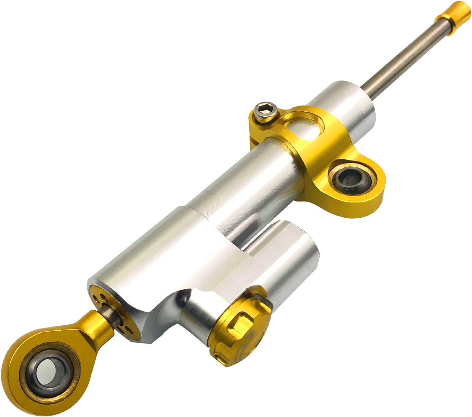 Motorcycles Adjustable Steering Stabilize Damper for SUZUKI GSX-S1000/F/ABS B-KING SV650/S DR 650 S/SE for YAMAHA XJR 1300/RACER R1 (silver)