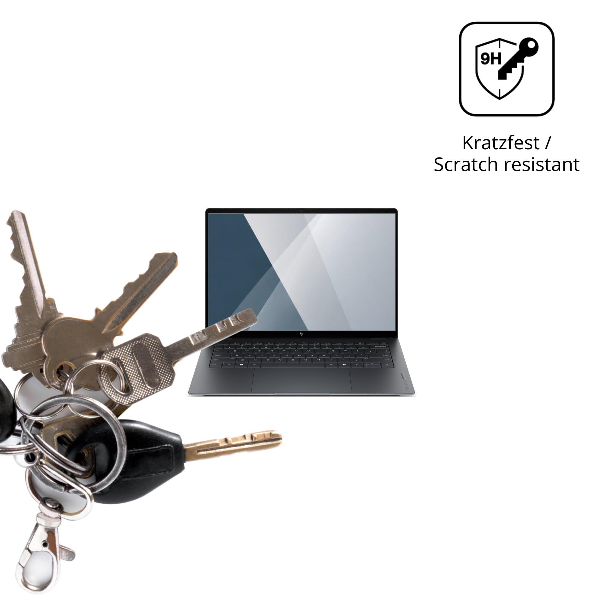dipos 2x Pellicola Protettiva 9H per HP OmniBook Ultra 14-kd0771ngx | Non si rompe e non si scheggia, non è vero vetro, Anti-Shock, si adatta perfettamente, antigraffio, senza bolle, autoadesiva
