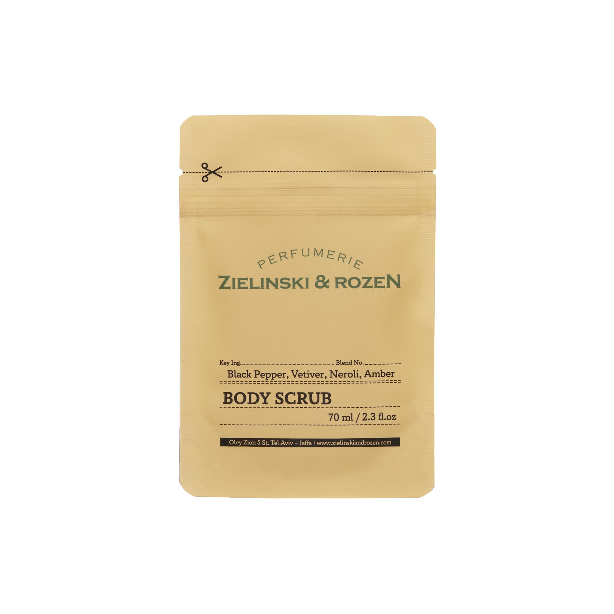 Body scrub Black Pepper, Vetiver, Neroli, Amber (70 ml)