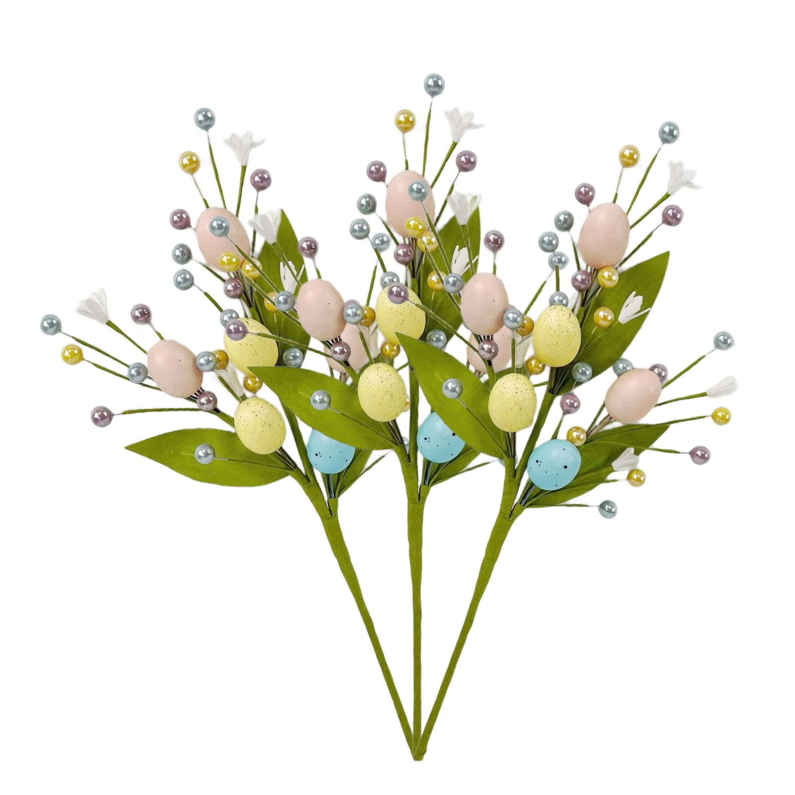 YROHGKPN Tree Branch Colorful Eggs Artificial Flower Arrangements Bouquets Decoration Wedding Festival Party Ornament Easter Tree Branch