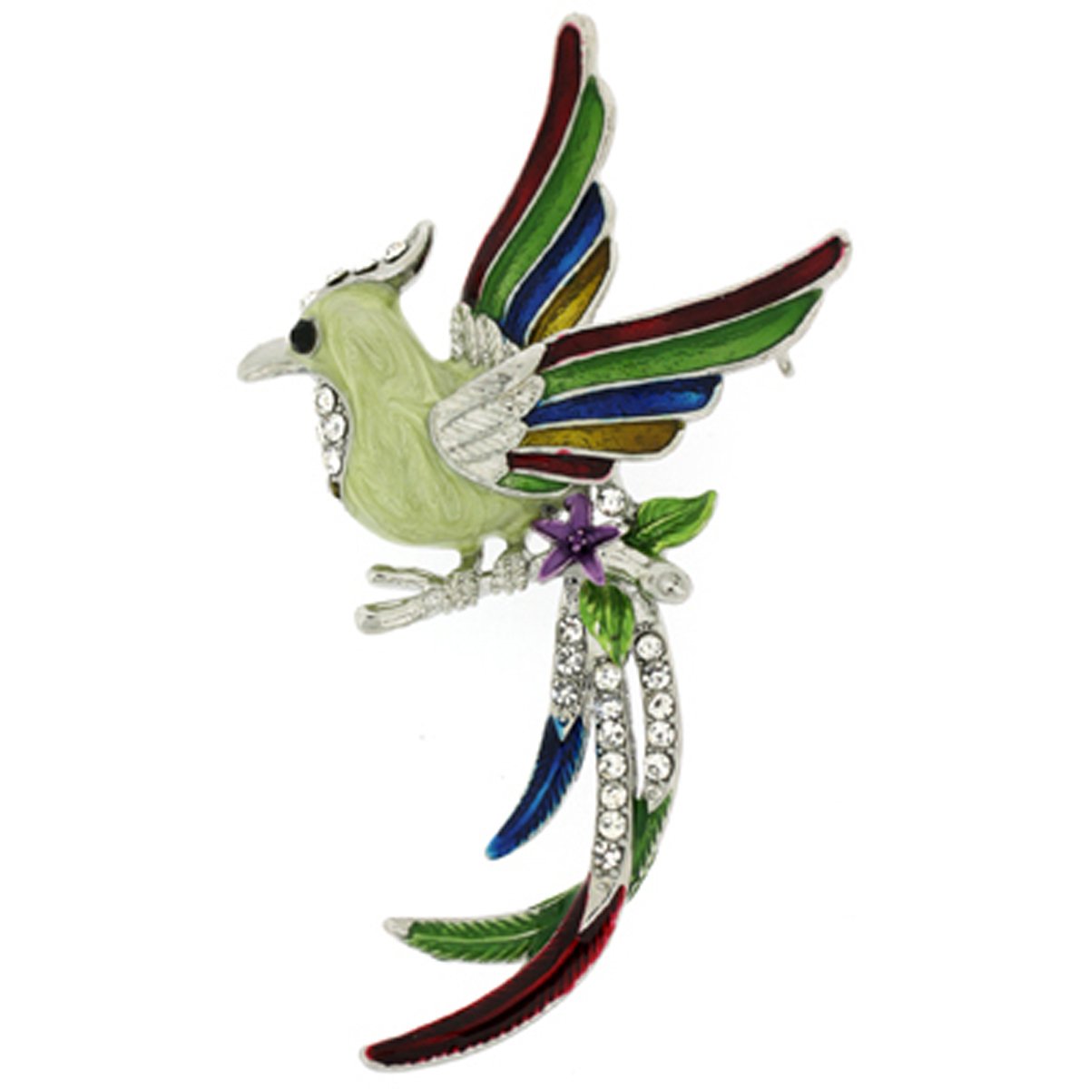 Brooches Store Colourful Enamel Exotic Bird Brooch