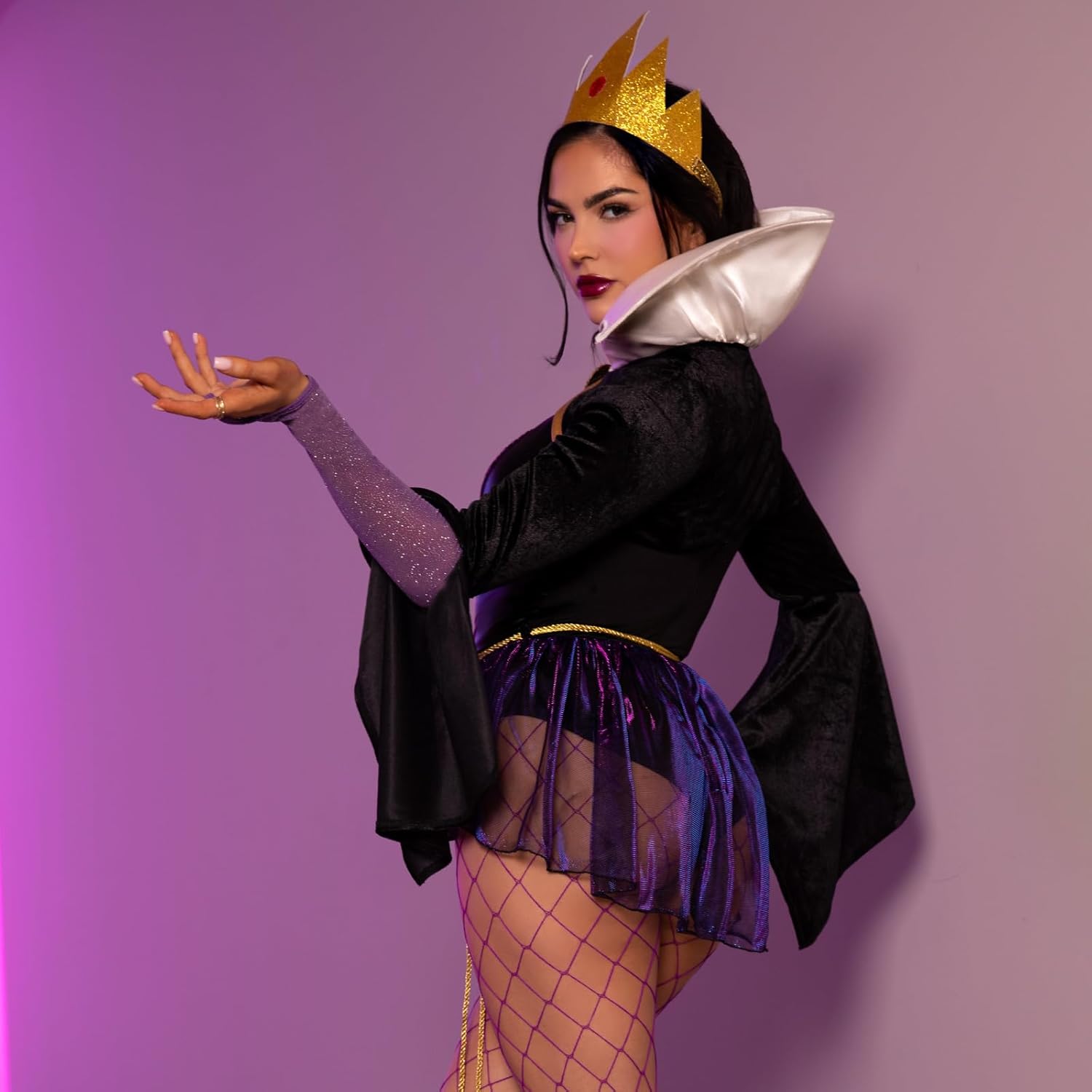 Leg Avenue Women's 4 Pc Poison Apple Queen Halloween Costume for Women