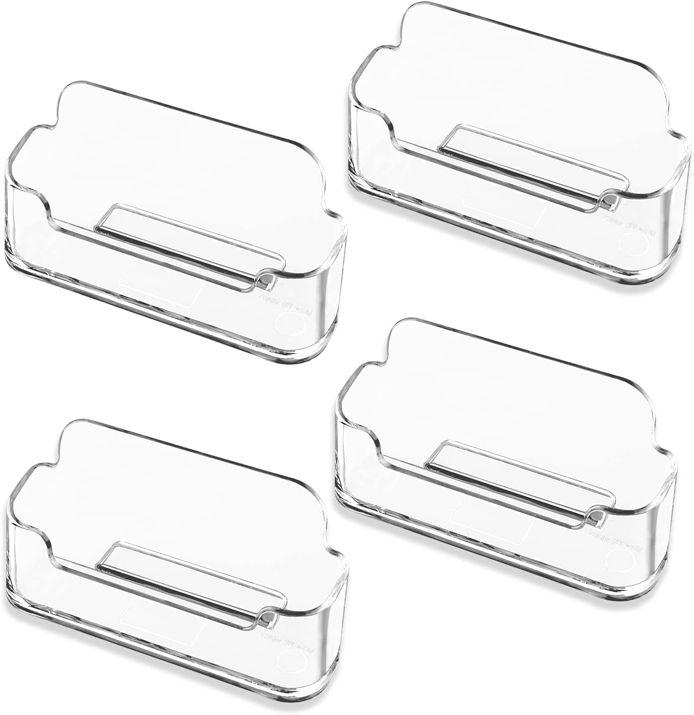 Sponsored Ad – Amzboen Business Card Holder for Desk - 4 Pack Acrylic Business Card Holder Display Plastic Business Card Stand Desktop Business Card Holders for Exhibition, Home & Office, Fits 30-50 Business Cards