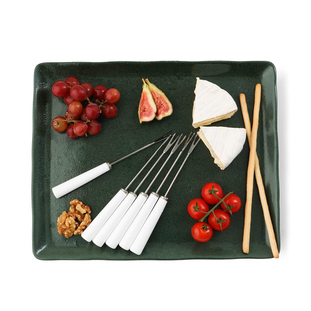 Assiettes en porcelaine Holst Porzellan RT 433 vertes pour grands plats