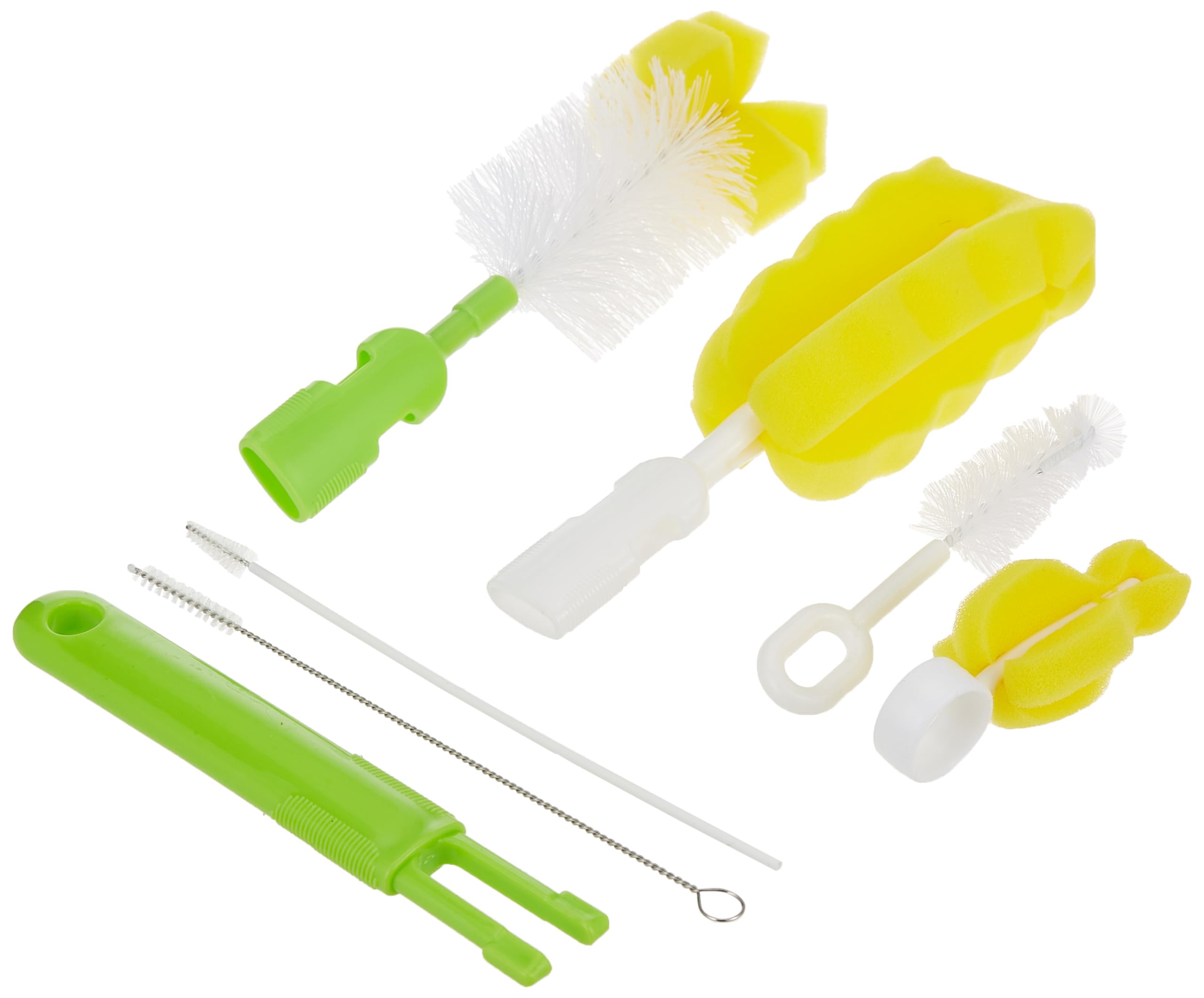 6 in 1 Bottle Brush Cleaner Brush Set (Yellow)