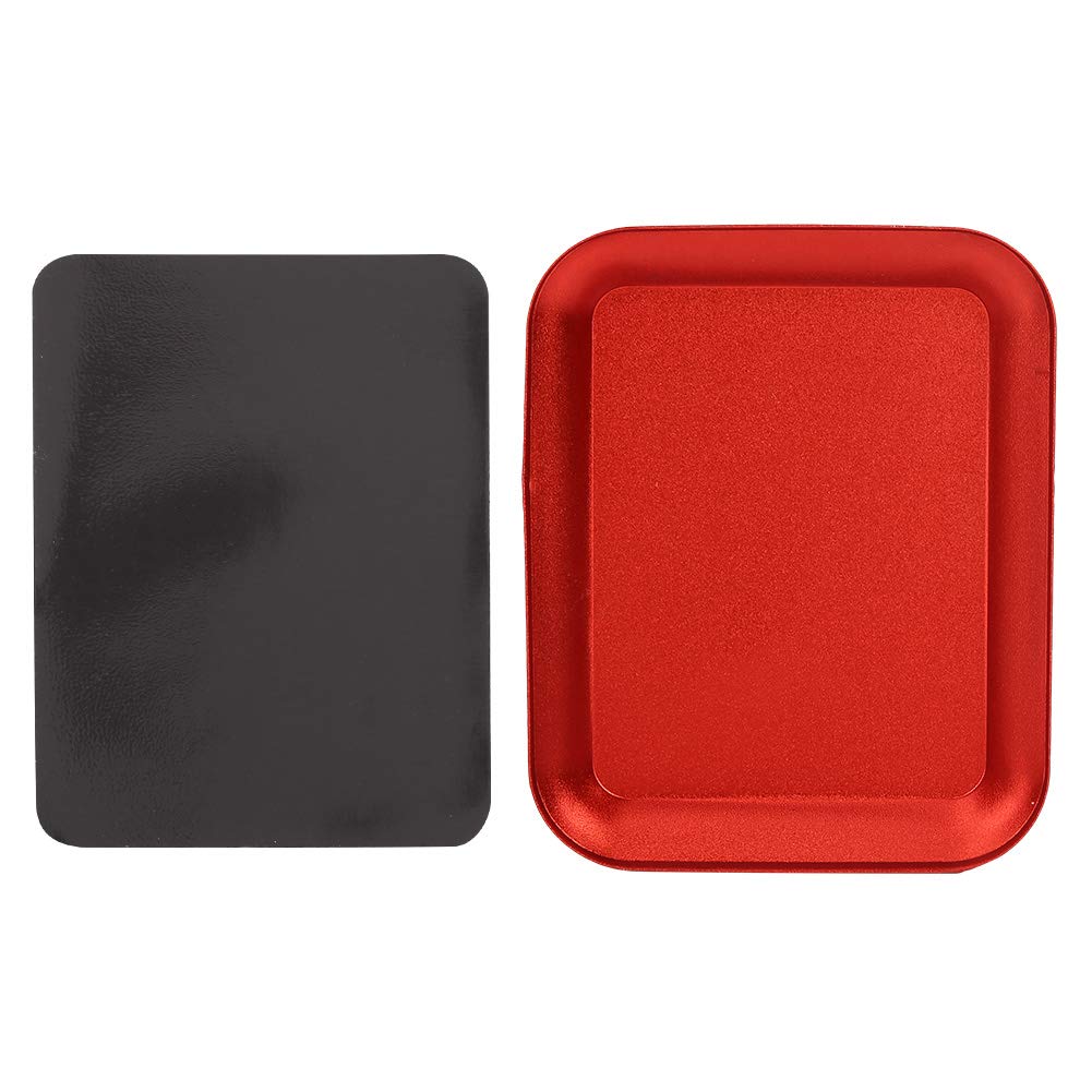 Lybunair Magnetic Parts Tray Set Magnetic Parts Bowl Small Parts Organizer for Stocircle Nuts and Bolts (Screws not included) (Red)