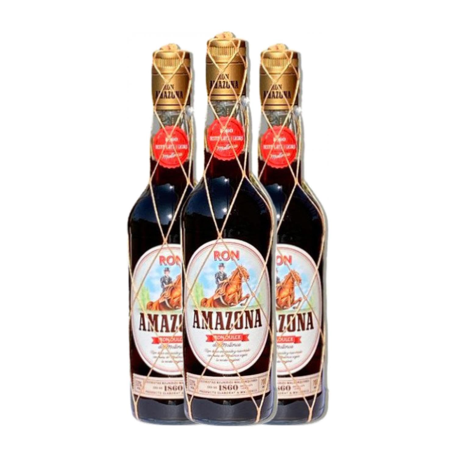 Ron Amazona Añejo 70 cl (Caja de 3 Botellas de 70 cl)