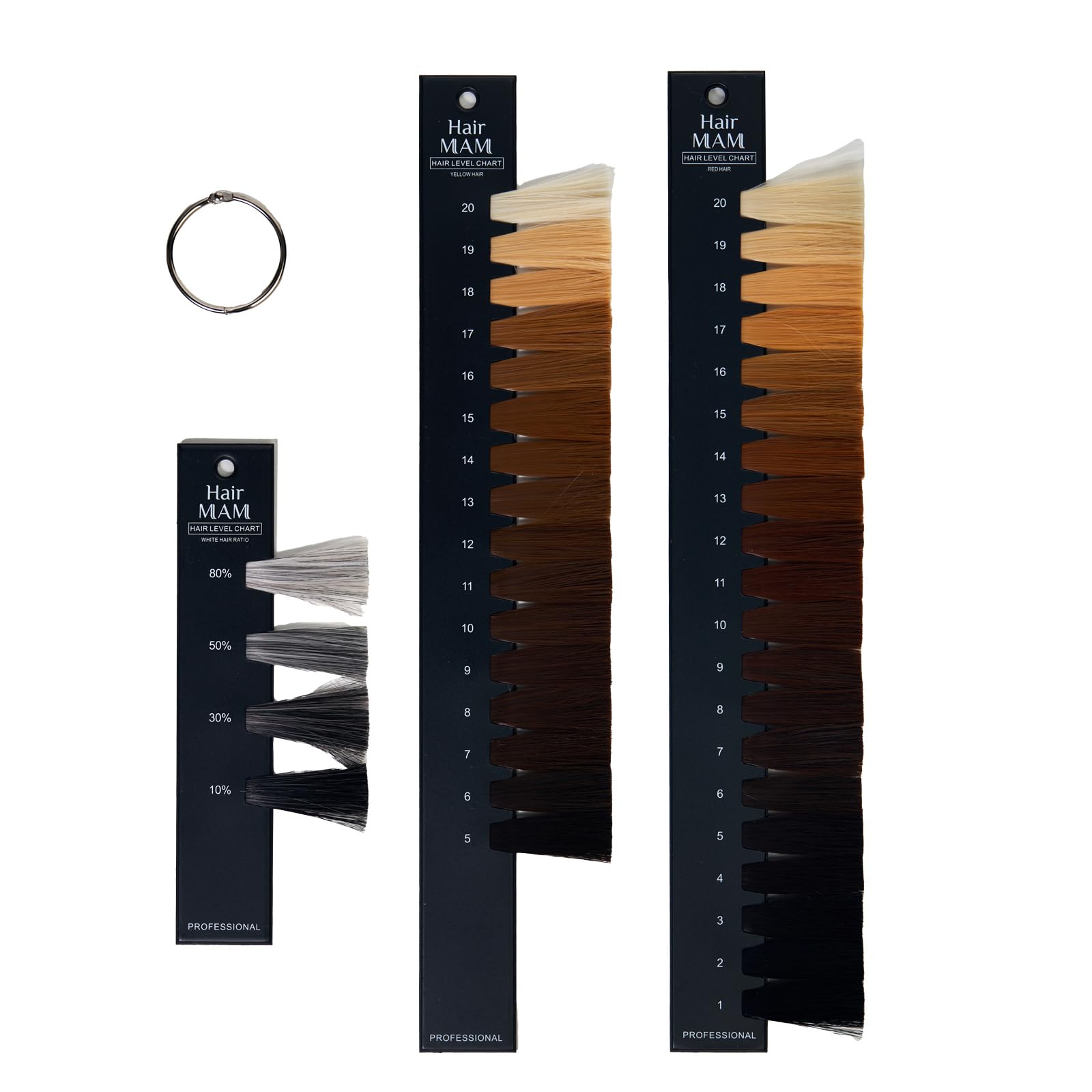 Hair Level Scale Chart Set Checking Hair Brightness For Hair Salon and Hairdresser