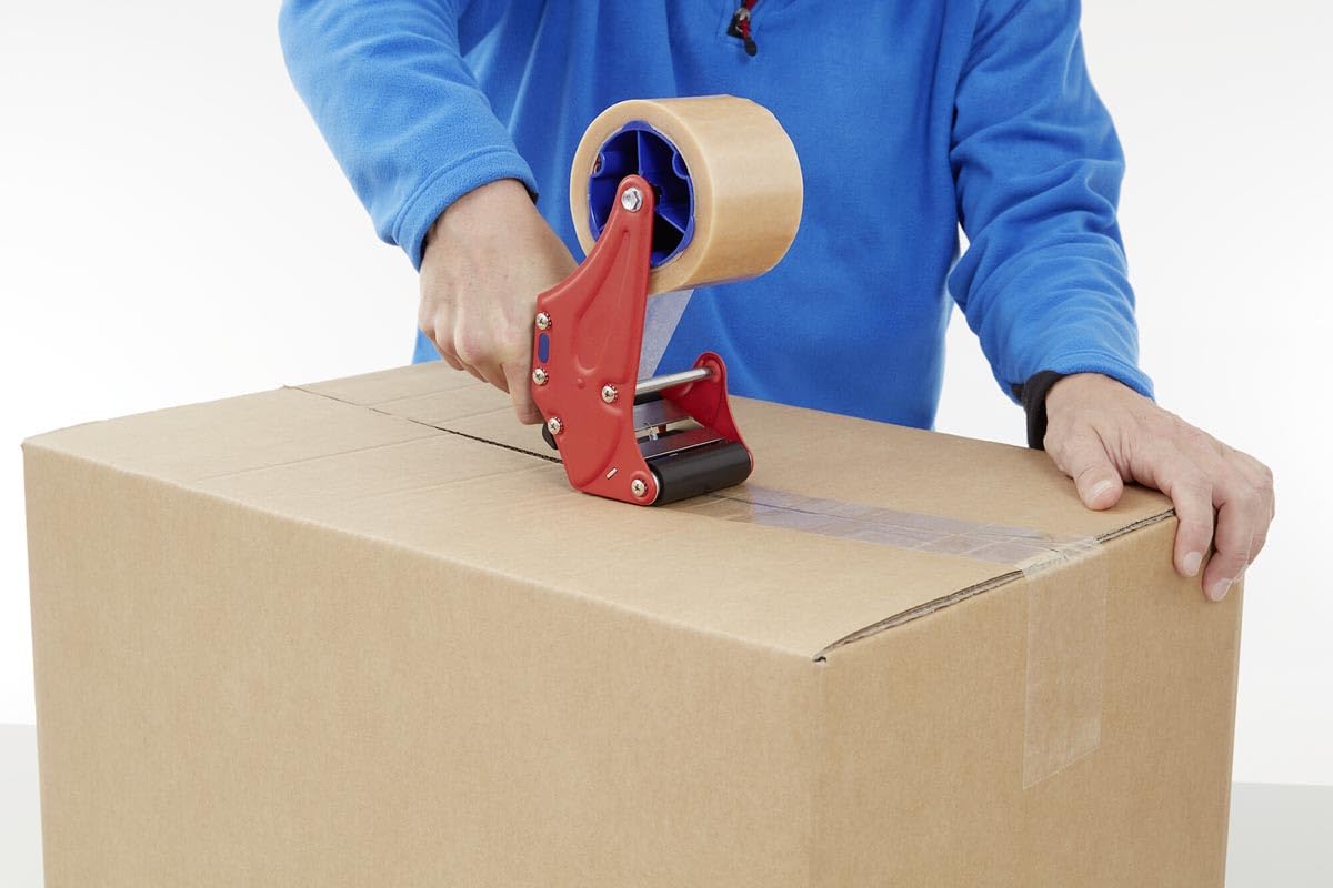 Tesa Handabroller Tesapack für Packband bis 75mm rot/blau