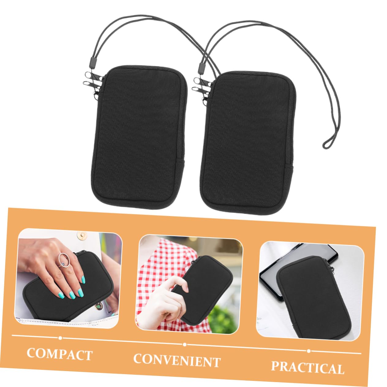 OSALADI 10stücke Neopren Handyhülle Für Damen wasserdichte Outdoor Handytaschen Mit Reißverschluss Für Hiking Und Reisen Geeignet Für Smartphones