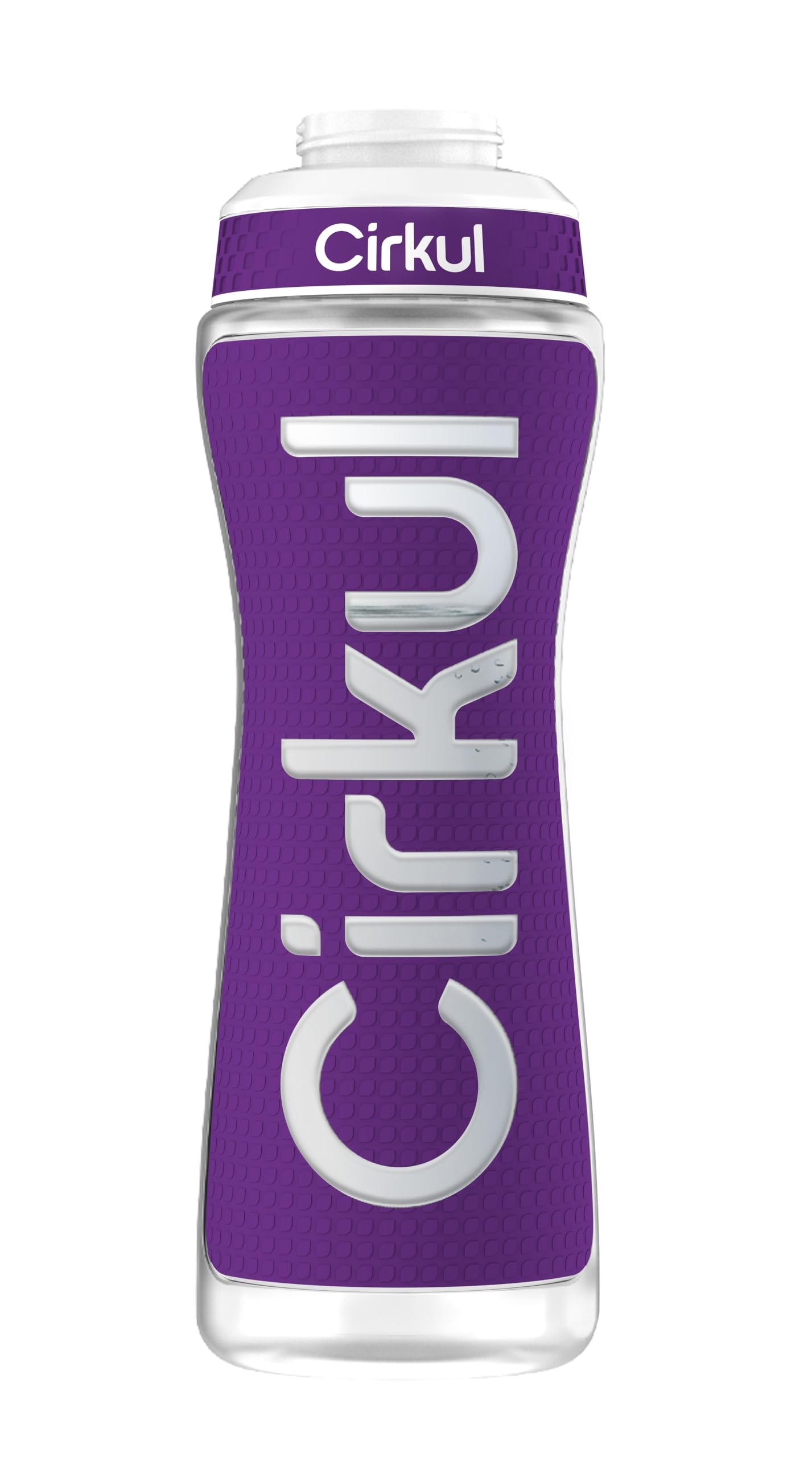Cirkul22oz. Purple Plastic Grip Squeeze Water Bottle & Sport Lid, BPA-Free, Non-Slip Design for Gym, Biking & Sports