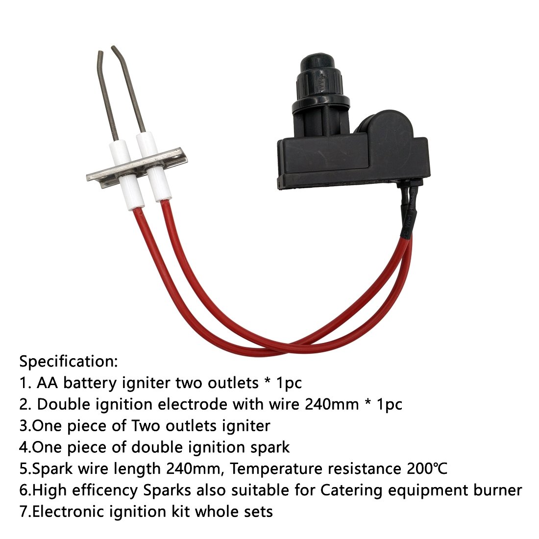 Image secondaire de Allumeur Double Sortie MeTer Star pour Piles AA - Câble 0,24 m