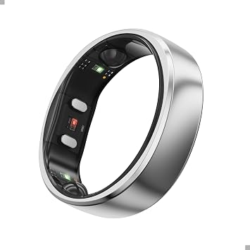 RingConn Gen 2 スマートリング｜アプリ購読不要、まずサイジングキットでサイズ確認、バッテリー持続最長12日、睡眠・心拍・ストレス・女性の健康管理・フィットネス追跡、Android & iOS対応（シルバー、サイズ7） の商品画像