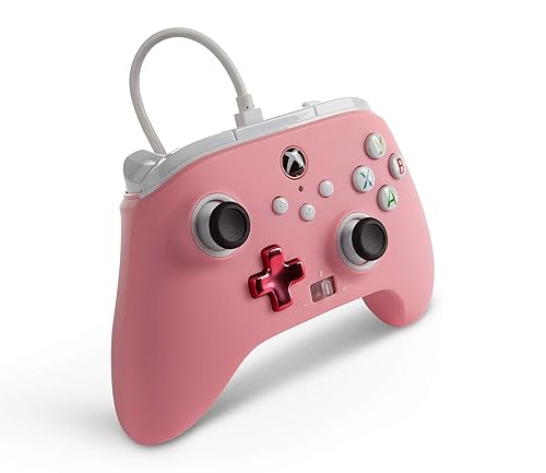 Vista 3 de PowerA Enhanced Wired Controller for Xbox - Pink Gamepad Wired Video Game Controller Gaming Controller Xbox Series XS Xbox One - Xbox Series X