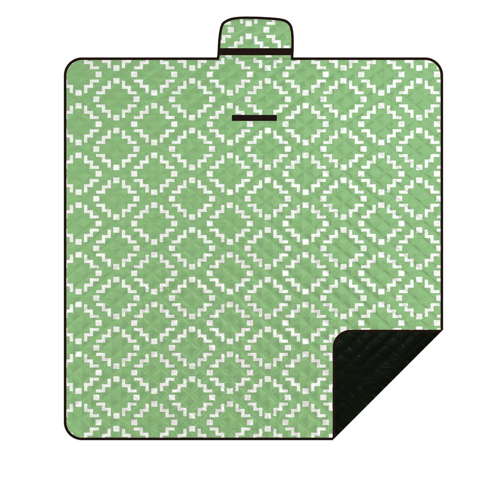 DOTBUY-SHOP Picnic Blanket Waterproof Large Picnic Mat Kids Outdoor Rugs Foldable Beach Blanket Washable Beach Mat for Garden Beach Travel Camping Patio Hiking (150x100CM,Checkered green)