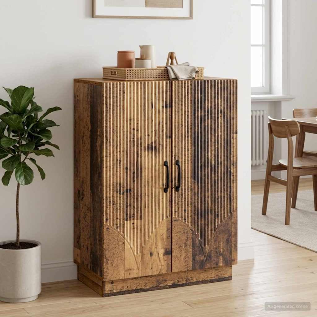Hothingwell Drewniany bufet konstrukcyjny 66 cm z szufladami