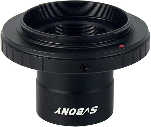 Miniatura 5 de SVBONY Adaptador de foto para telescopio, adaptador T y adaptador de anillo T T2 de 1.25 pulgadas, accesorio para telescopio compatible con cámara y