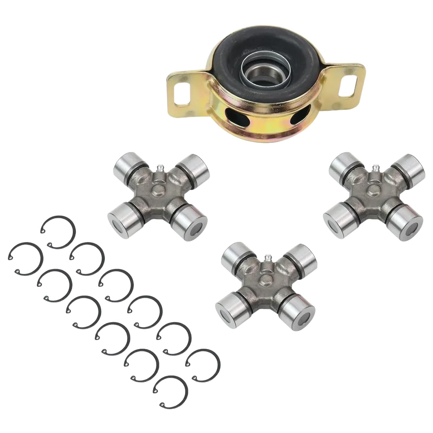 37230-0K040 5-213X Drive Shaft Intermediate Support Bearing & U-Joint Kit for Toyota Tacoma 2WD 4WD 2005 2006 2007 2008 2009 2010 2011 2012 2013 2014 2015, Drive Shaft Center Support Bearing