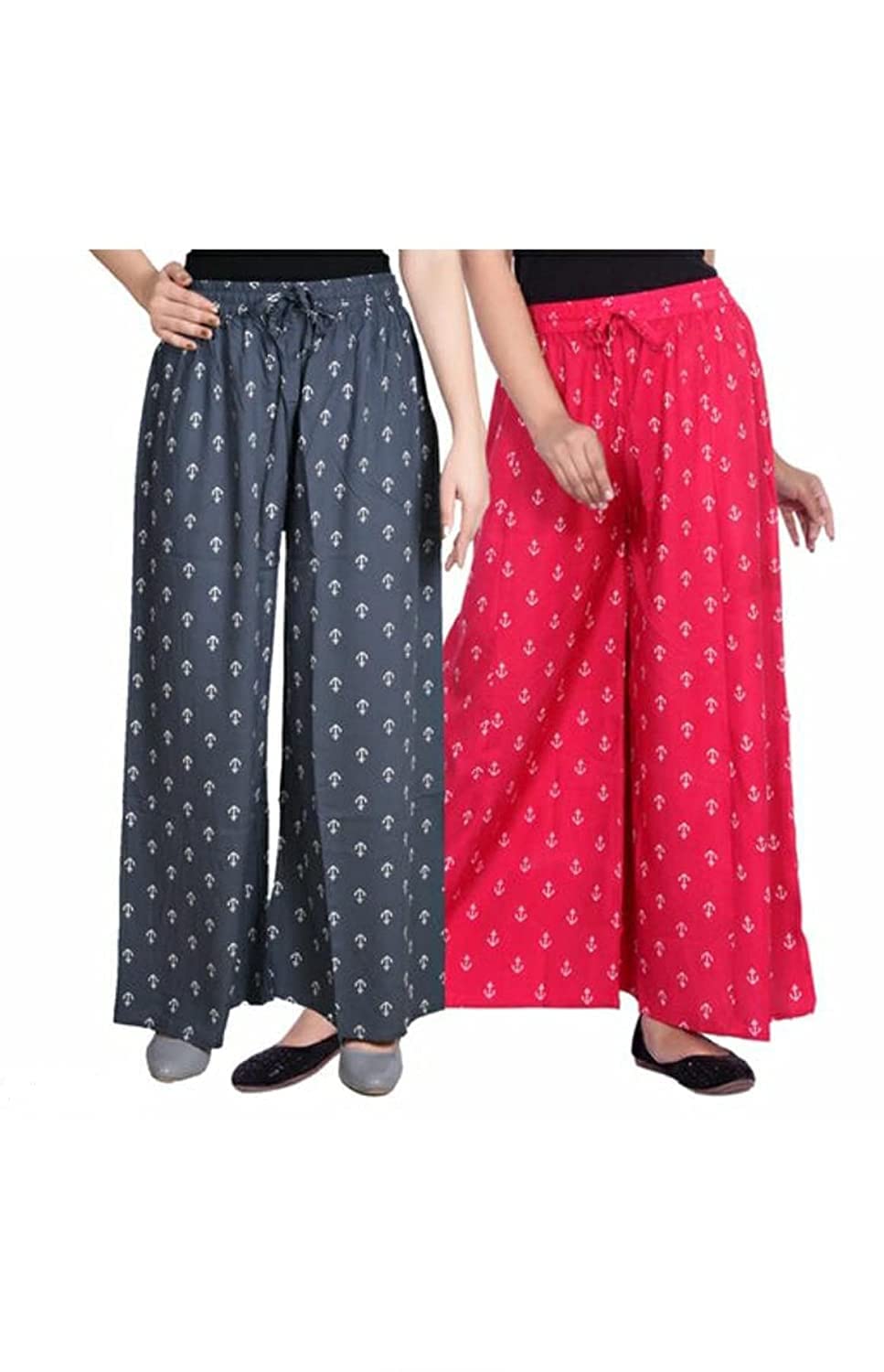 BHARTI CREATION Women's Loose Fit Rayon Palazzo