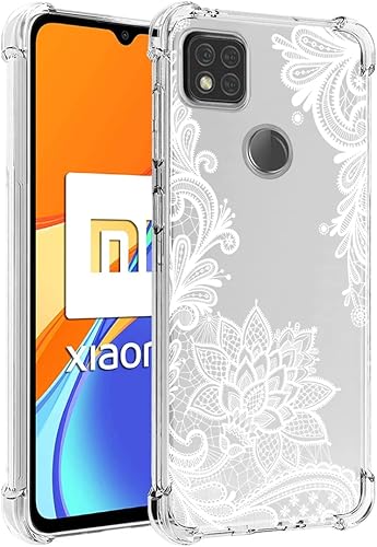 Miniatura 6 de sidande Funda para Xiaomi Redmi 9CRedmi 10ARedmi 9 Activ Funda para Niñas Mujeres, Transparente Floral Suave Flexible TPU Slim Funda Protectora para