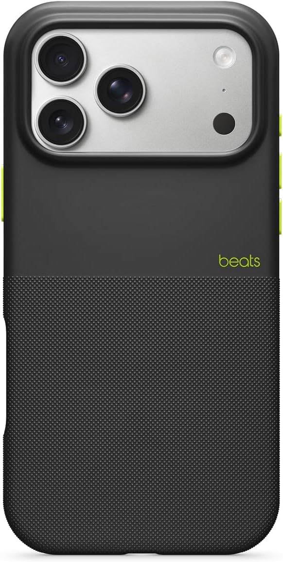 Beats iPhone 17 Pro Max Rugged Case with MagSafe & Camera Control, Scratch & Drop Tested, Matte Texture with Microfiber Lining - Everest Black