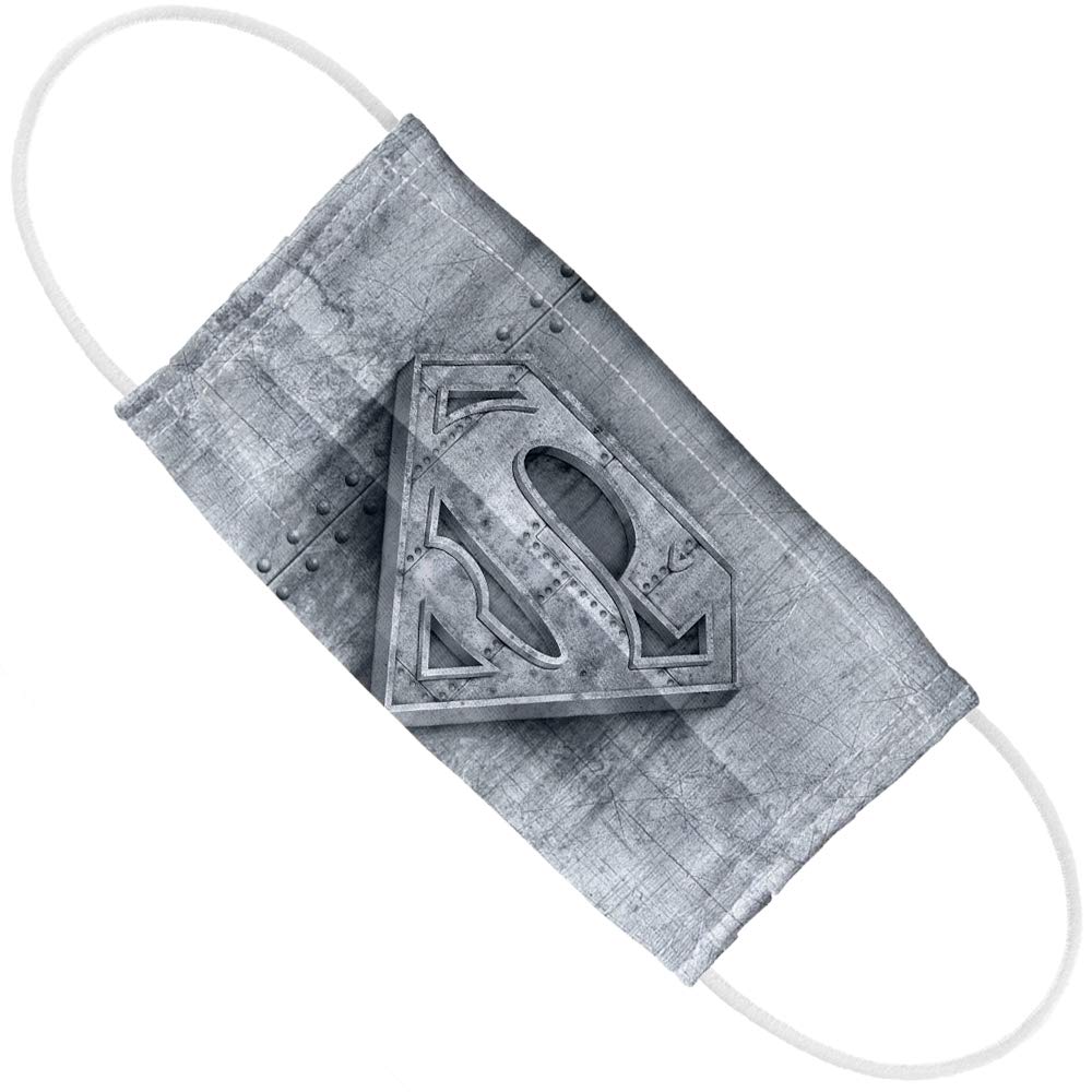 Popfunk Superman Made of Steel 1-Ply Reusable Face Mask Covering with Adjustable Nose Wire, Unisex