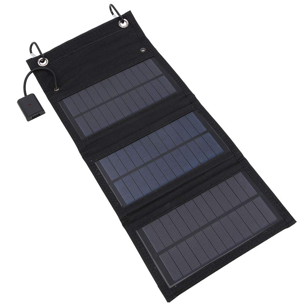 Solar Charger, 15W Portable Solar Panel Foldable Pack Waterproof Solar Panels for Tourism and Hiking defult