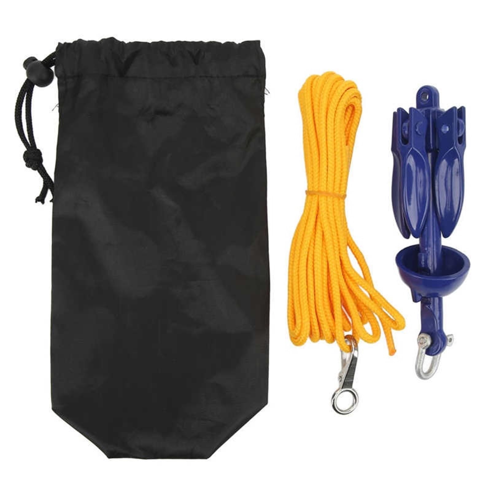 Ancre Marine for bateau, grappin, canoë, petite motomarine légère en aluminium, Kit d'ancre pliante for de corail, mauvaises herbes, fond de roche