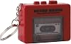 Miniature Retro Cassette Player Keychain Music Playing and Vintage Tape Recorder Design
