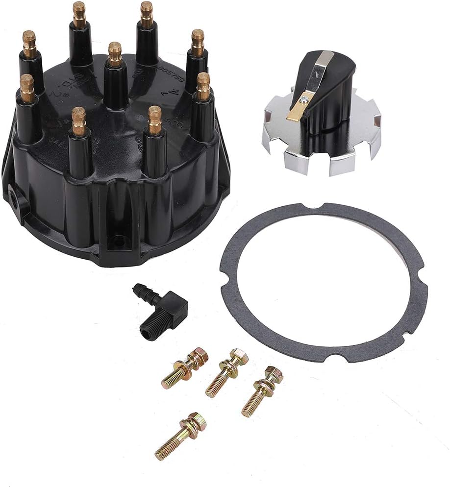 805759Q3 Distributor Cap and Ignition Rotor Kit for Marinized 5.0L, 5.7L, 7.4L, 8.2L, 350 V8 Engines with Thunderbolt IV and V HEI Ignition Systems - Replaces 805759Q3, 805759T3, 805759T1, 18-5395
