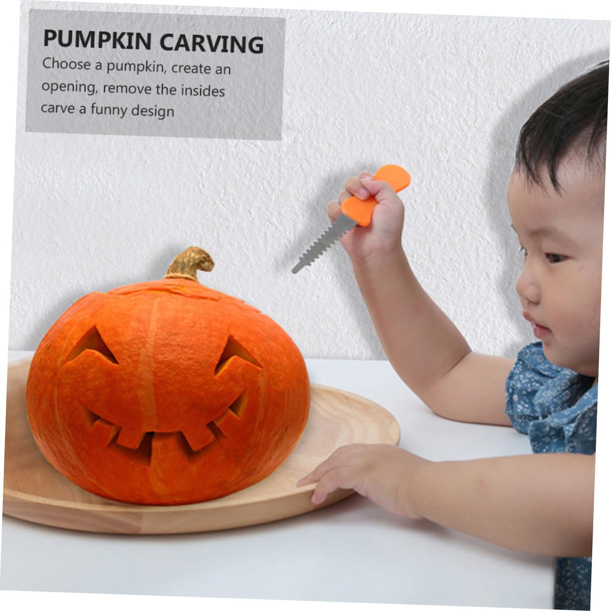 NAMOARLY Stainless Steel Pumpkin Set for Halloween Tools for Craft Pumpkin Decor