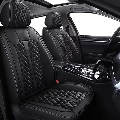 DIKSOAKR Seat Covers Fit for Chevy Trailblazer 2021-2023, 5 Seat Auto Interior Accessories, Waterproof Faux Leather Vehical Car Seat Cushions Cover Compatible with Airbag (Full Set,Black)