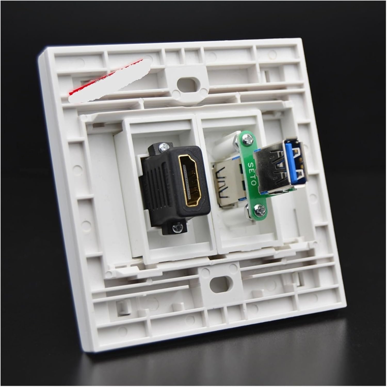 White panel U3.0 jack HDMI2.0 female to female socket