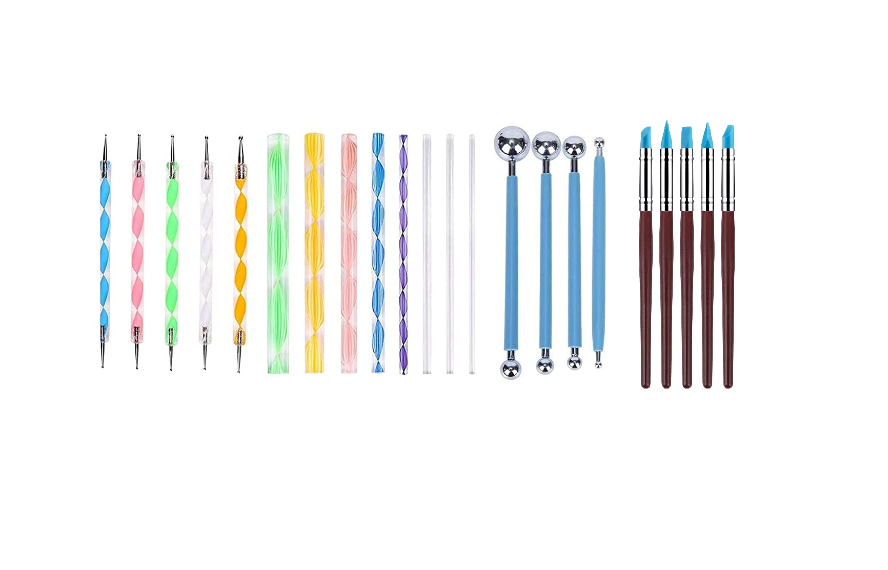 Oytra Art Tools Set for Clay Sculpting Mandala Painting Dotting Carving Embossing Tools Cake Decoration for Polymer Clay Jewellery Nail Art for Artists Professionals