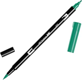 Tombow Caneta marcador de arte com pincel duplo, 277 - verde escuro, 1 pacote