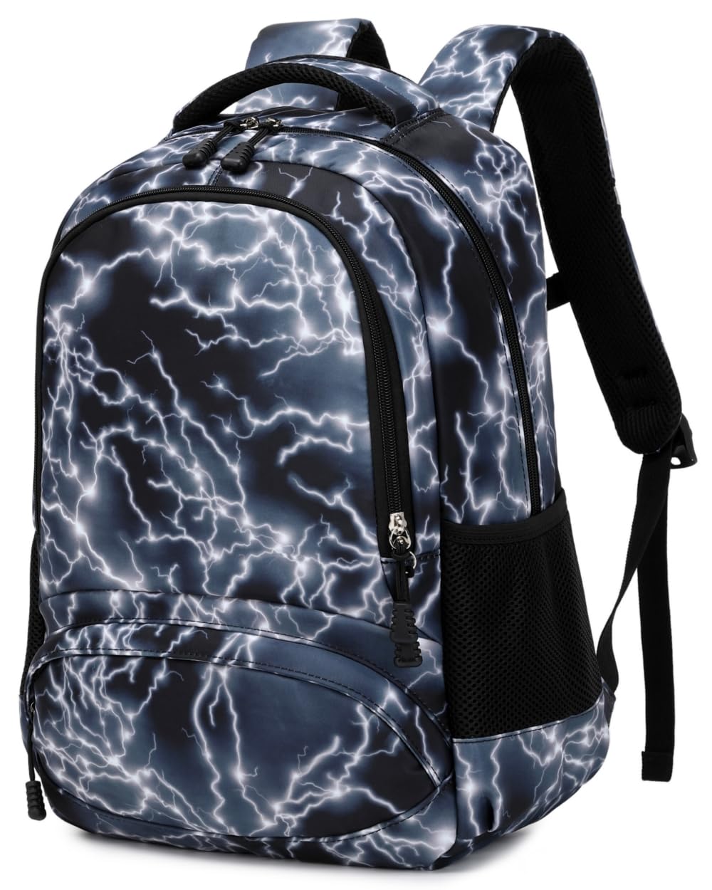 Sac à Dos D'école Pour Garçons Grand Sac à Dos Pour Enfants Durable Léger Et Imperméable étoilé Pour étudiant (2-Noir)