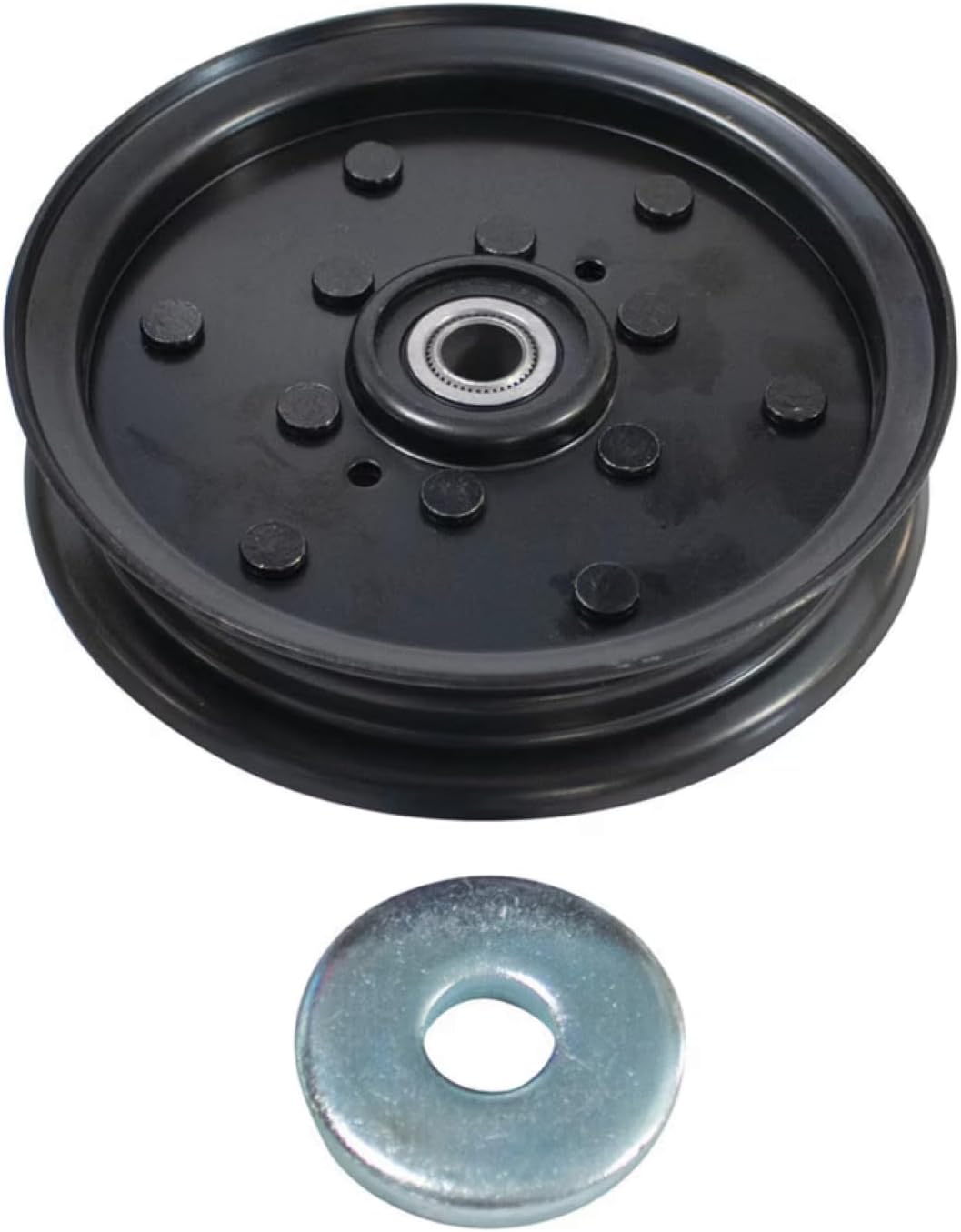 280-811 Flat Idler Pulley Compatible with Hustler 126124, 607479, 604231 for 48", 52", 60" Raptor, Raptor Flip-Up, Raptor Limited, Raptor SD and Raptor SDX