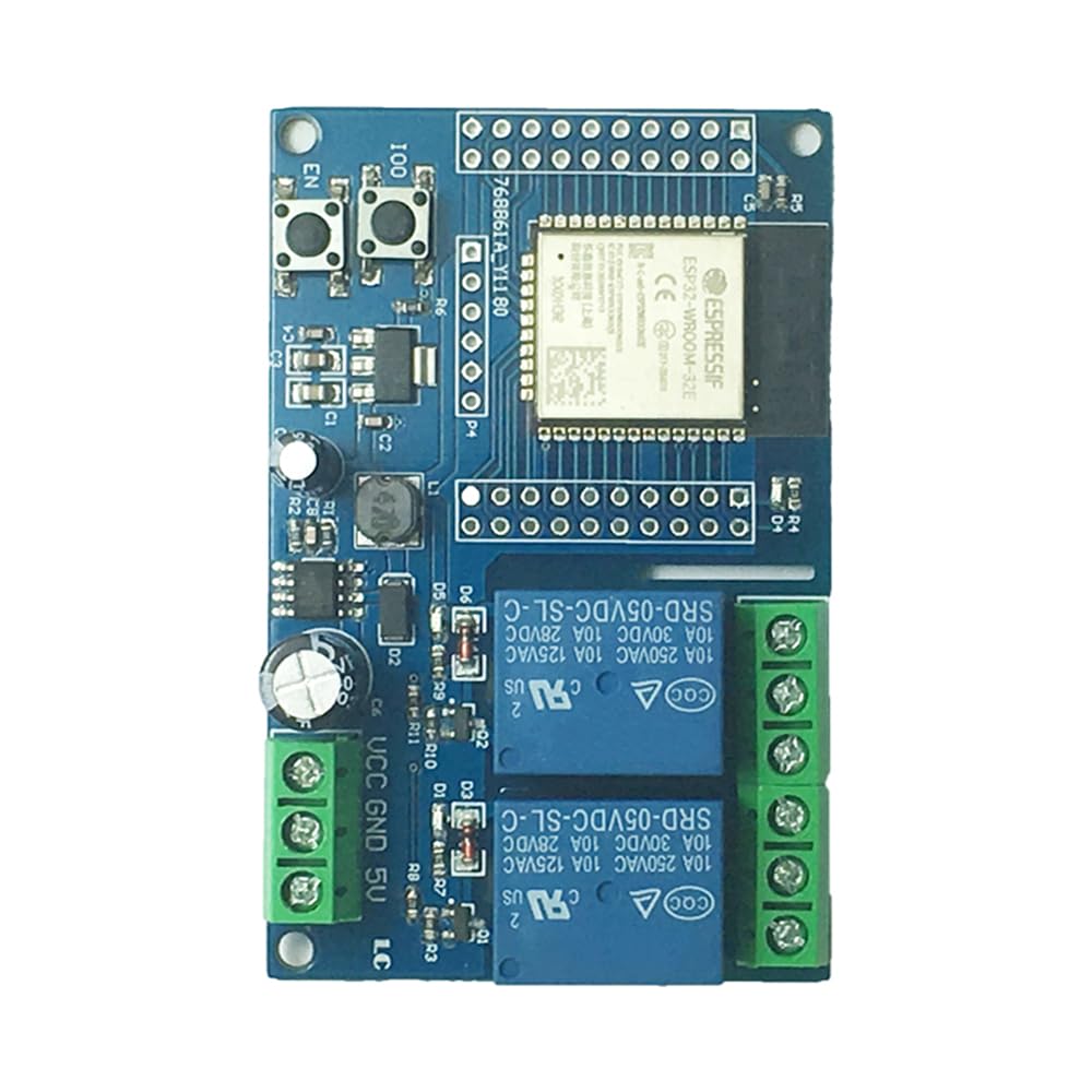 ESP32-WROOM WiFi AC 250V / DC 30V Modulo relè a doppio canale Scheda di sviluppo wireless for casa intelligente