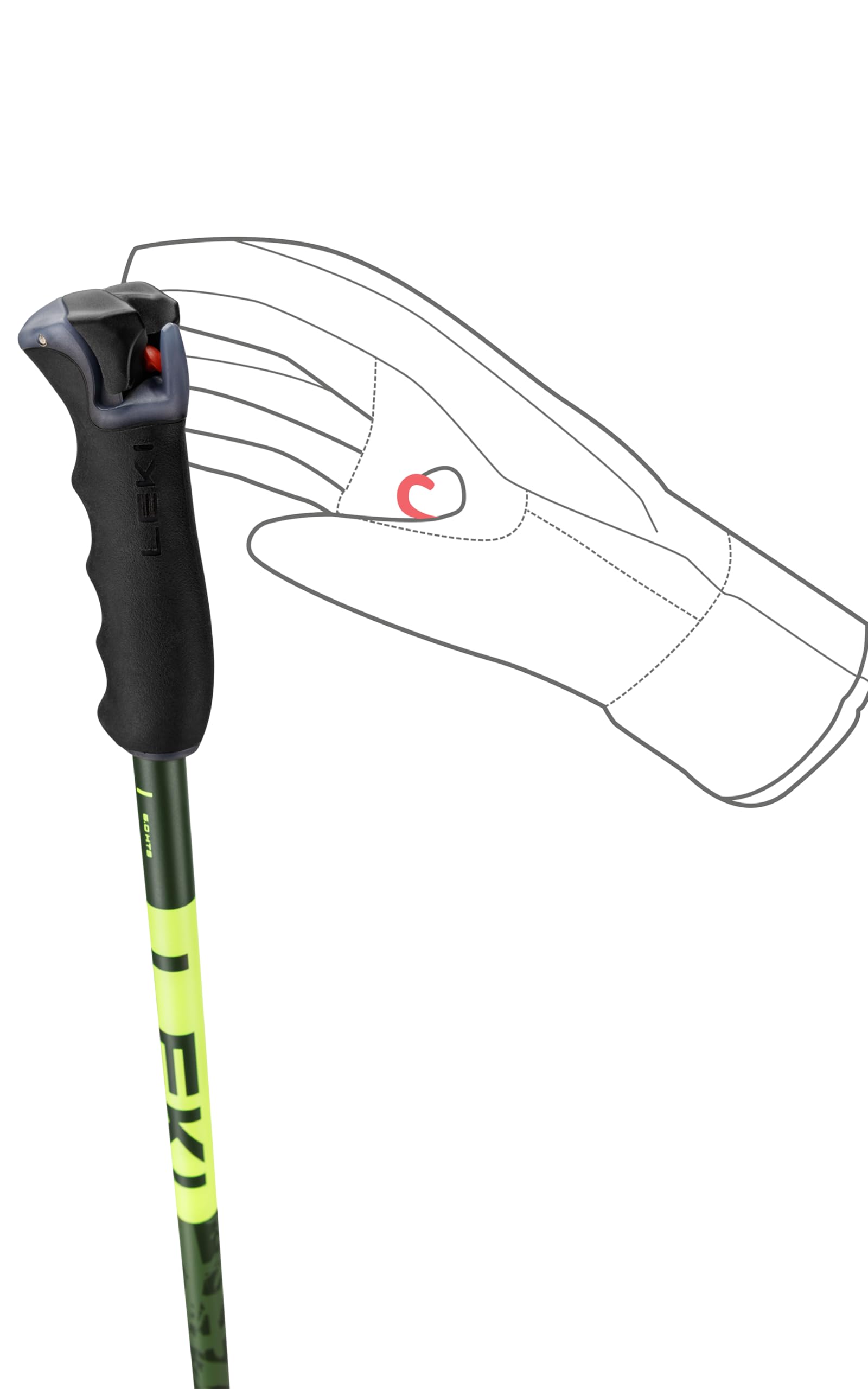 Leki Falcon 3D Handschuh 2021 Black/Red