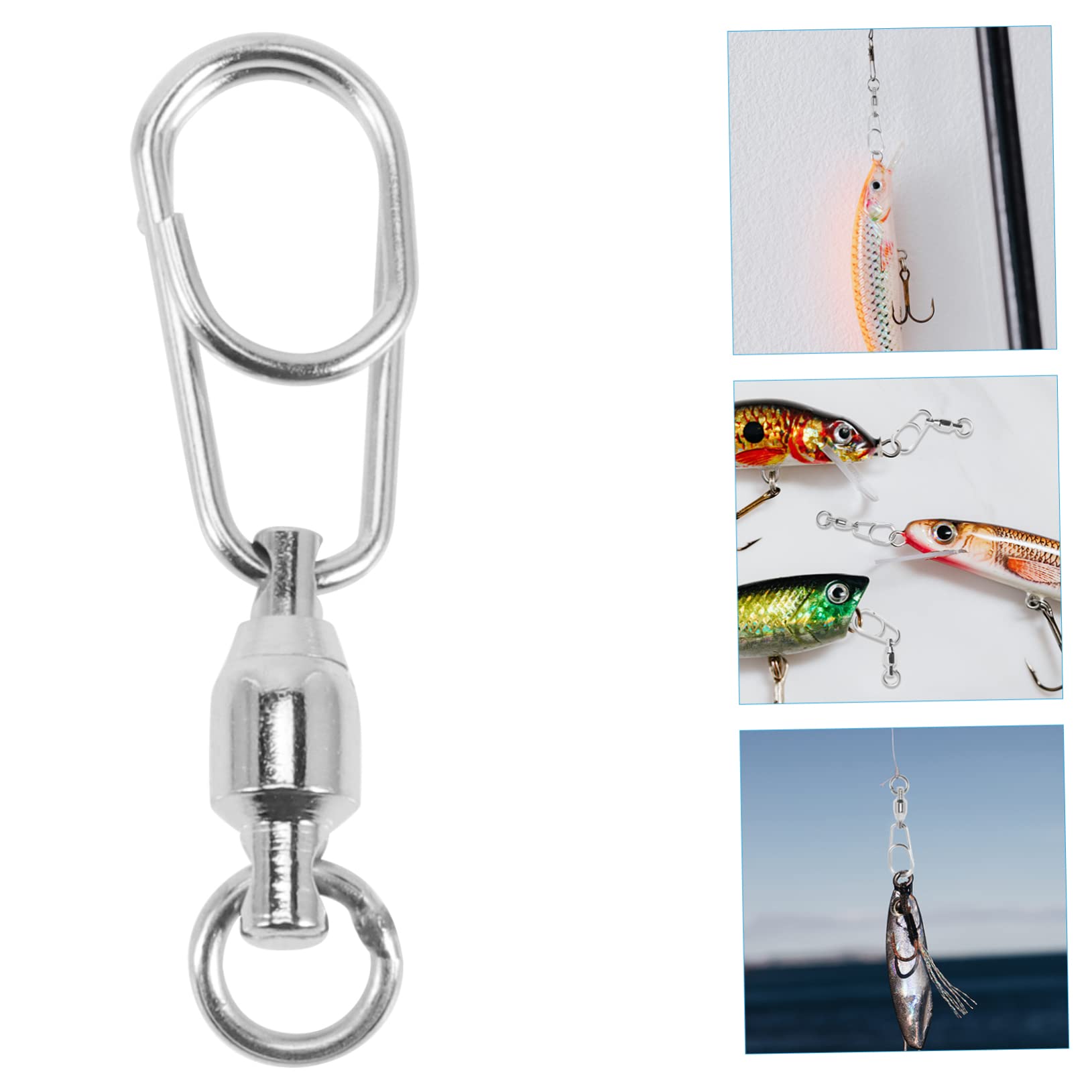 POPETPOP Connecteur à Anneau à Huit Chiffres émerillons de pêche leurres de pêche Connecteur de sécurité pour appâts Anneaux de pivotement résistants émerillon de pêche en mer