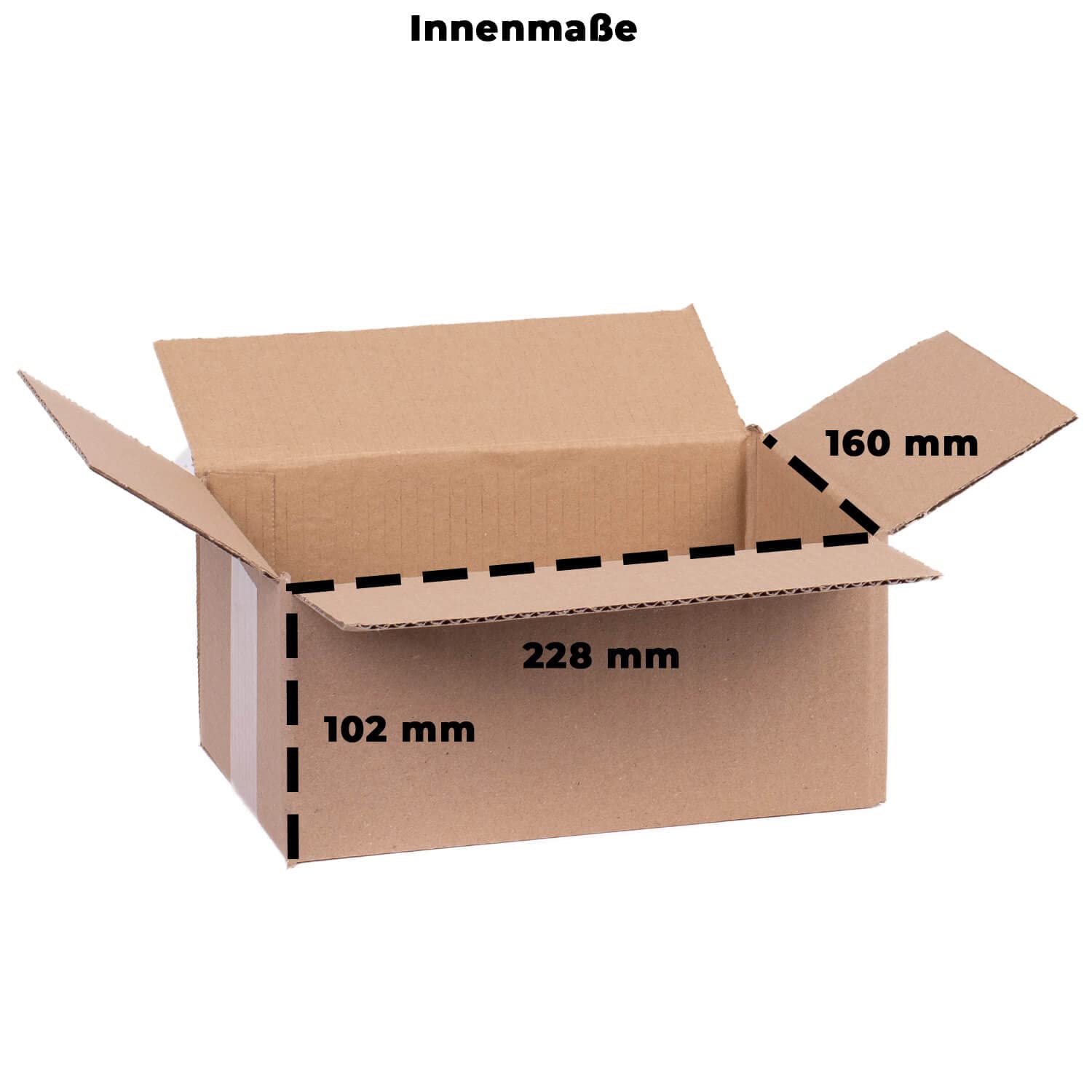 smiley pack 300 Stück Faltkartons 230 x 160 x 110 mm braun Versandkarton Verpackungskartons 23 x 16 x 11 cm aus Wellpappe 1 wellig Karton Pappkarton Versandbox Paket Päckchen