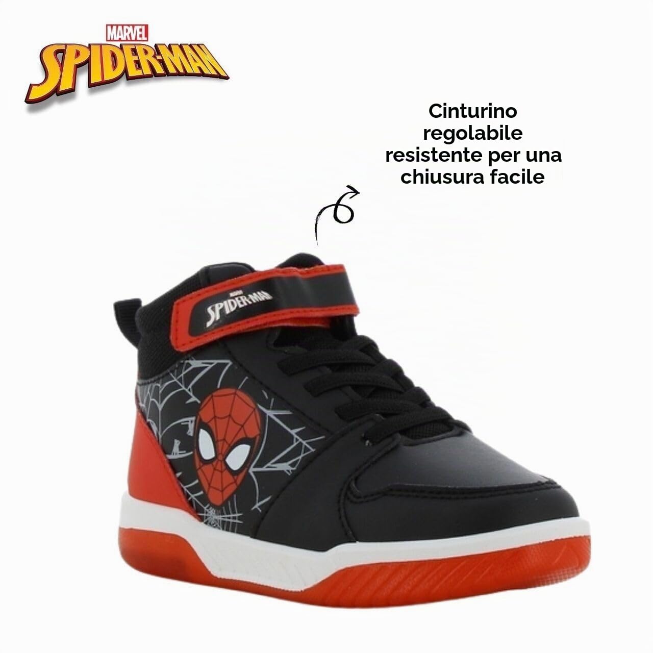 Leomil Spiderman Scarpe Bambino Sneakers | Scarpe da Ginnastica per Bambini, Leggere e Comode, Perfette per la scuola e il tempo libero, Marvel, Regalo di compleanno